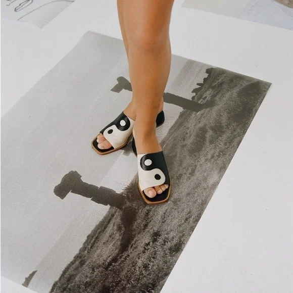 Paloma Wool Balance Talia Yin Yang Leather Heels - Picture 2 of 8